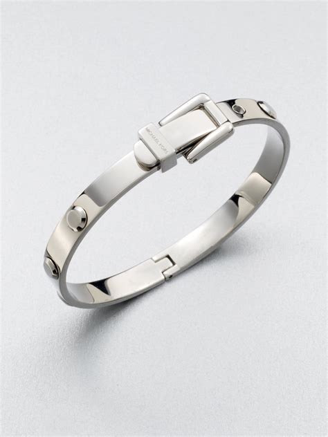 michael kors silver bangle bracelet